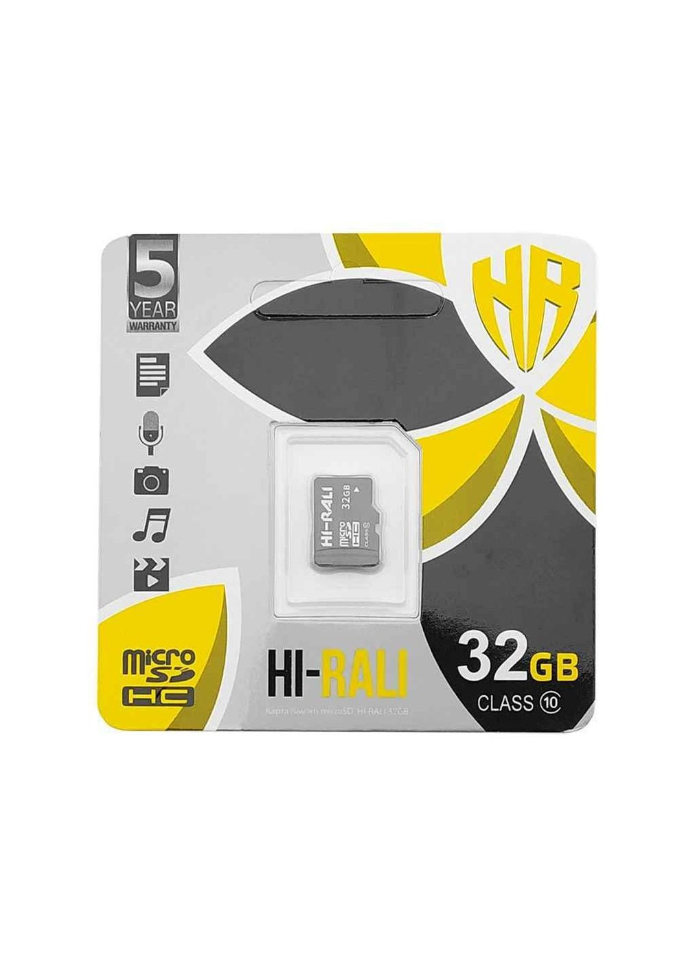 Карта памяті 32Gb Micro SD (10) (-adapter) UHS-l ТМ Hi-Rali (303674983)