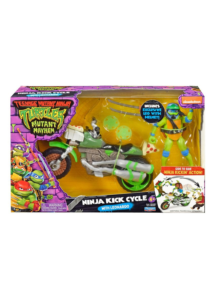 Бойовий транспорт із фігуркою — Леонардо На Мотоциклі TMNT (342753002)