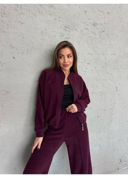 Теплый женский костюм двойка (худые на молнии), тринитка на флисе, размер (арт. 899TB) No Brand (365783939)