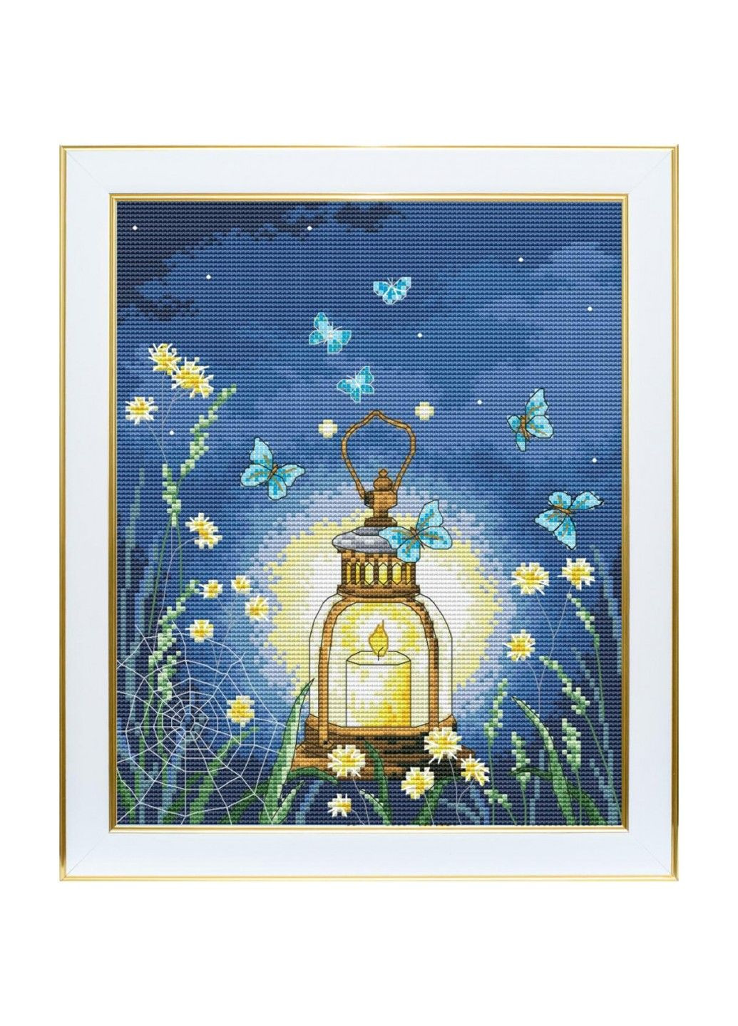 Набір для вишивання нитками хрестом Магія світла Нічне небо метелика 17,5х22 см No Brand (333165608)