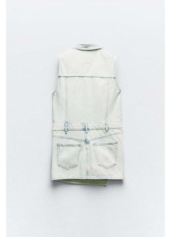 Білий джинсова сукня міні Zara