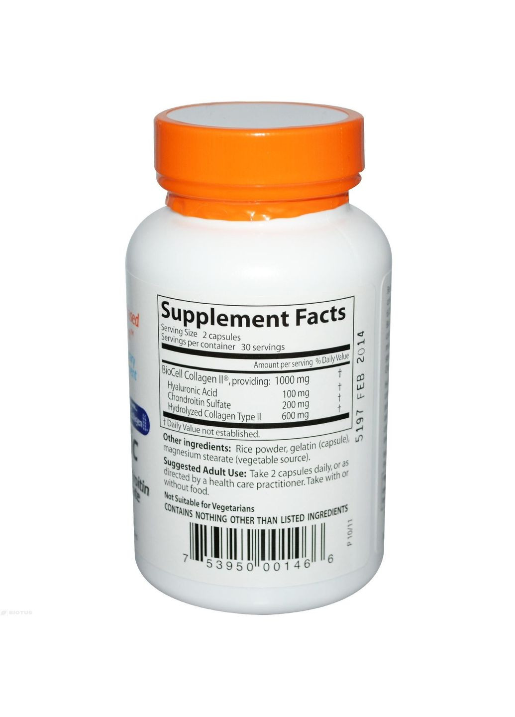 Гіалуронова Кислота з Сульфатом Хондроїтину, BioCell Collagen,, 60 капсул Doctor's Best (326054152)