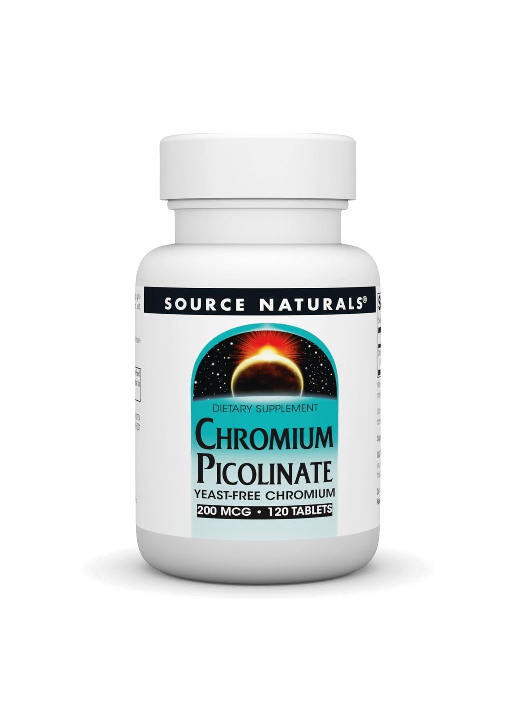 Хром Пиколинат 200 мкг без дрожжей для контроля сахара в крови 120 табл Source Naturals (367956476)