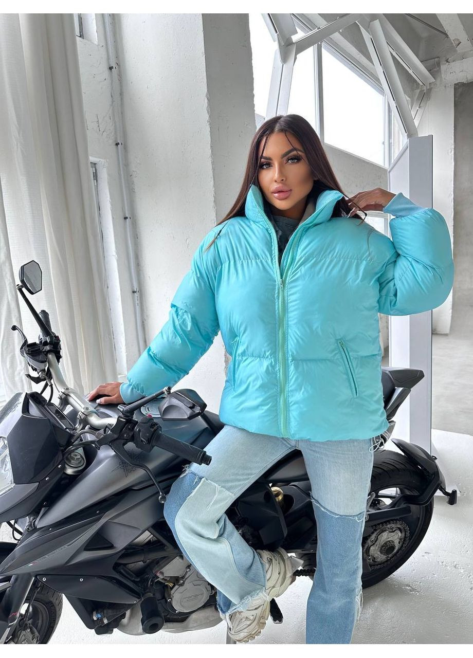 Блакитний демісезонний Пуховик No Brand