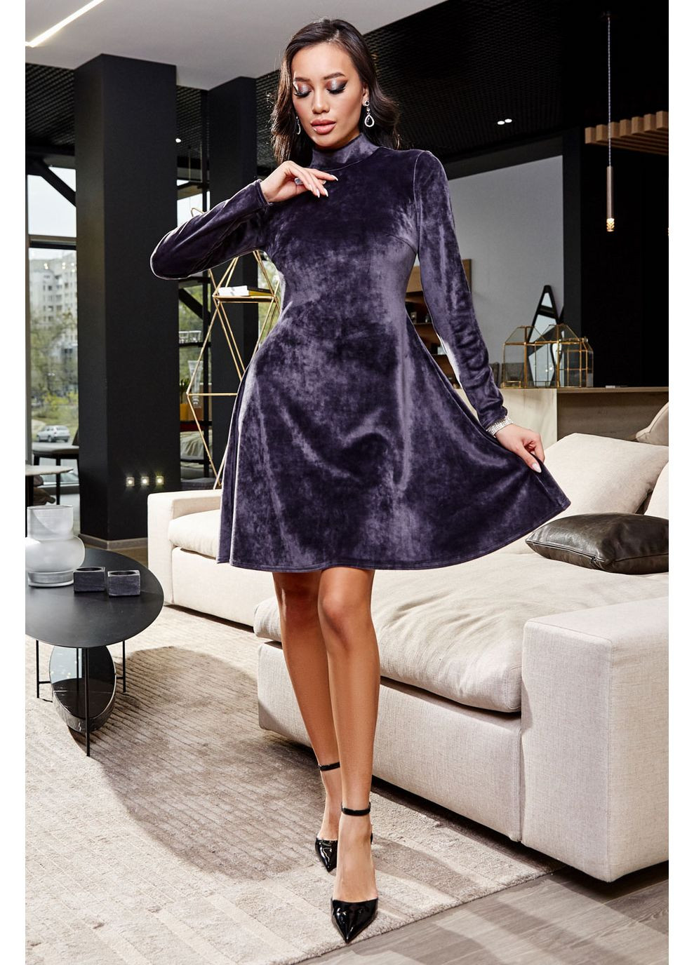 Серое платье 1651.4380 Seventeen