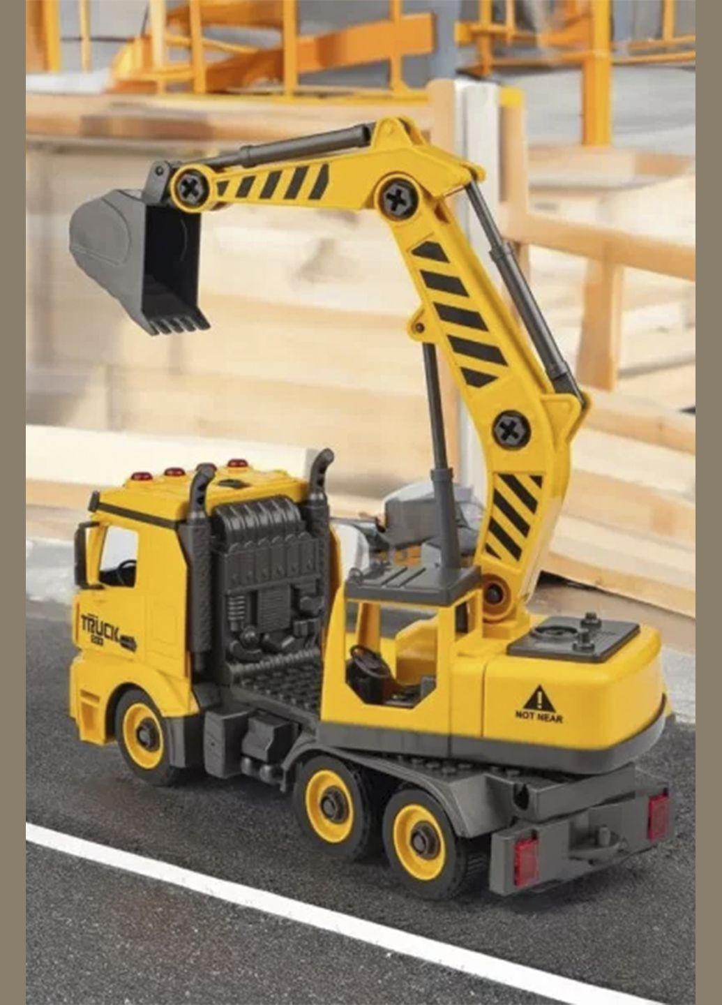 Машинка-конструктор - Экскаватор цвет желтый CB-00263195 OTAMANKO (314887197)