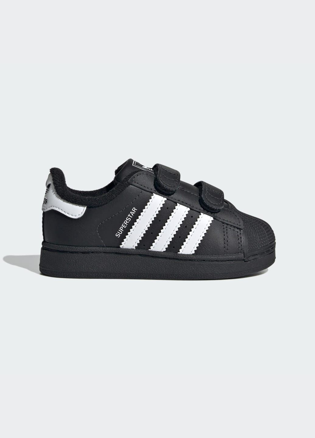 Чорні всесезонні кросівки superstar ii comfort closure kids adidas