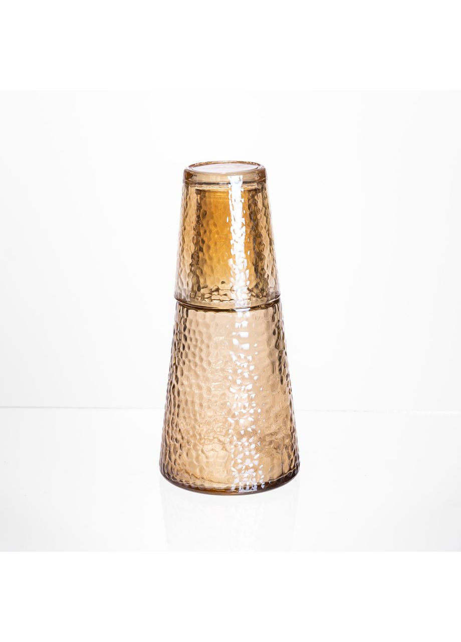 Глек 800 мл зі склянками 250 мл коричневий графін для води соку лимонаду набір для напоїв Yiwu (370432432)