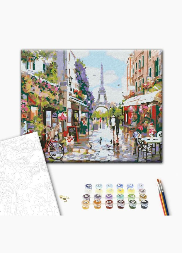 Картина по номерам Пейзаж Набор для росписи на холсте После обеда в Париже Живопись по номерам на холсте 40x50 BS32748 Brushme (356607162)