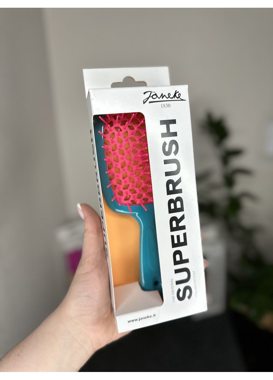 Щітка 1830 Superbrush The Original Italian Patent Бірюзова з малиновим Janeke (373036333)