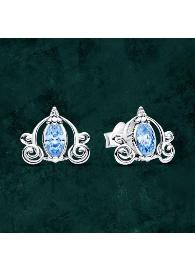 Срібні сережки "Карета Попелюшки" Pandora Пандора 293060C01 No Brand (363028353)