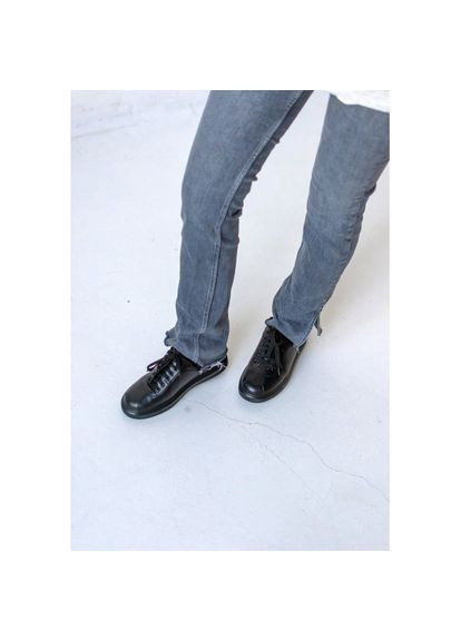 Черные классические базовые кожаные кеды (кроссовки) украина р.40 (vm-00612ch) Vm-Villomi