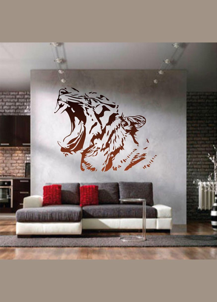 Трафарет для фарбування, Тигр, одноразовий із самоклеючої плівки 95 х 110 см Декоинт (278289359)