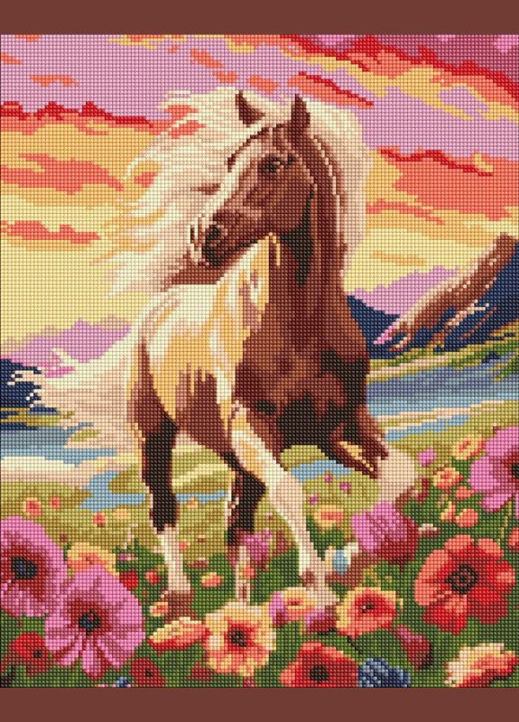 Алмазна мозаїка Витончений кінь ©art_selena_ua 40x50 AMO7937 Ідейка (293082643)