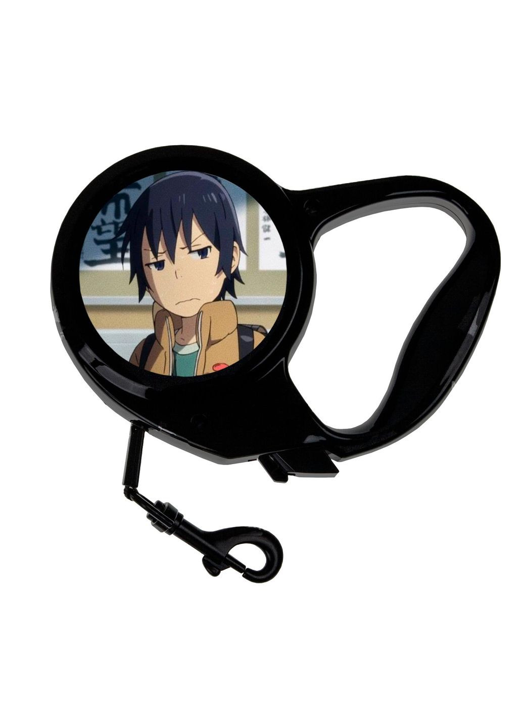 Поводок-рулетка для животных с принтом Аниме Город, где нет только меня #0018 3 м черный No Brand (309154492)