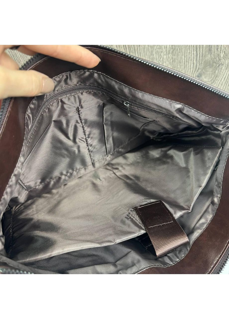 Мужской деловой портфель для документов сумка унисекс Темно-коричневый No Brand (351536864)