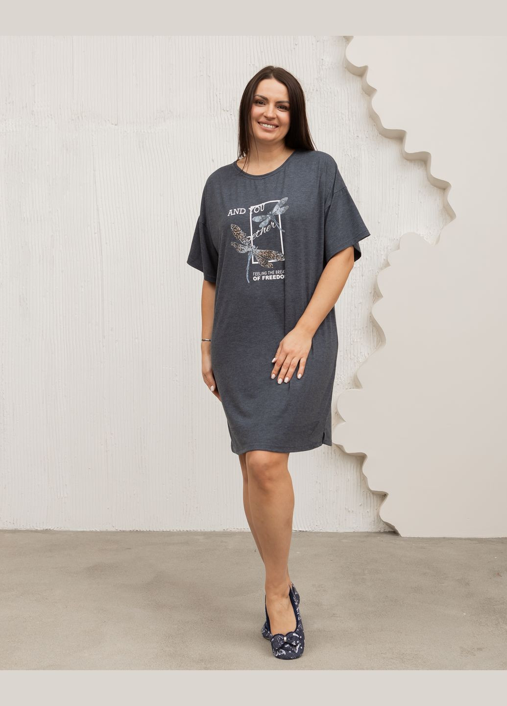 Темно-синяя рубашка Nicoletta