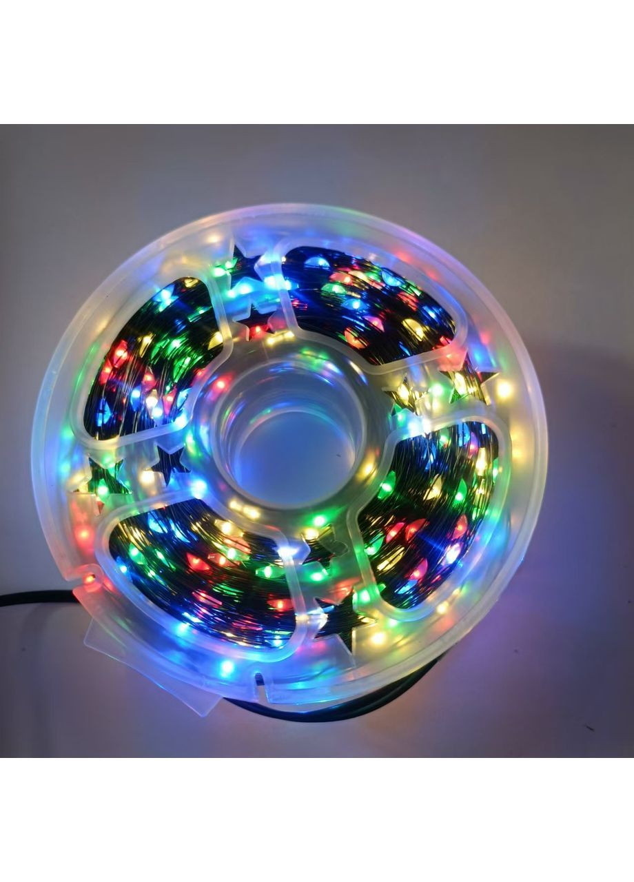 Гирлянда Роса 40 м медный зеленый провод USB, Пульт, 400 LED, мульти (разноцветная) No Brand (368150445)