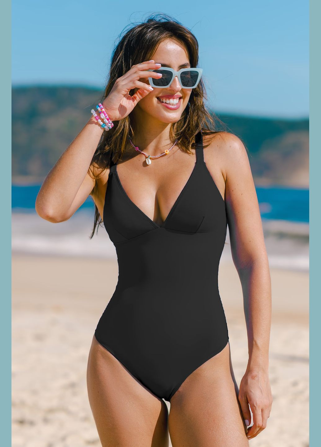 Чорний літній купальник CUPSHE