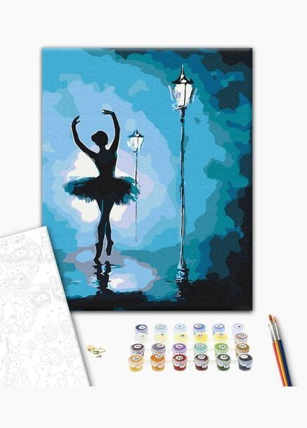 Картина по номерам Люди Балерина в свете фонарей 40*50 см Картины по номерам на холсте Девушка BS25686 Brushme (308988035)