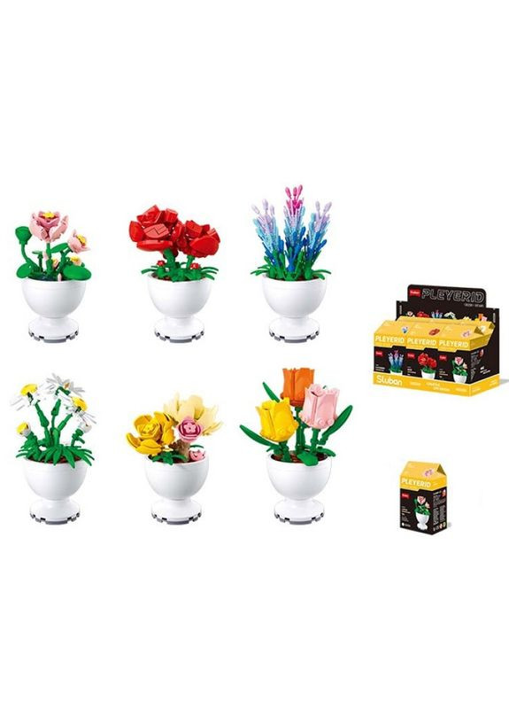 Конструктор Цветы в горшке M38-B1077 6 шт/уп Sluban (361025469)