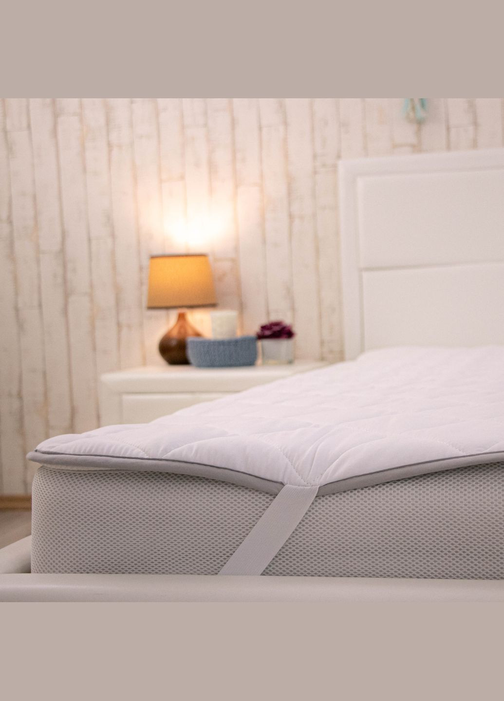 Наматрасник 180х200 силиконовый на резинке Grey White Руно 828.52СУ_Grey White (305404606)