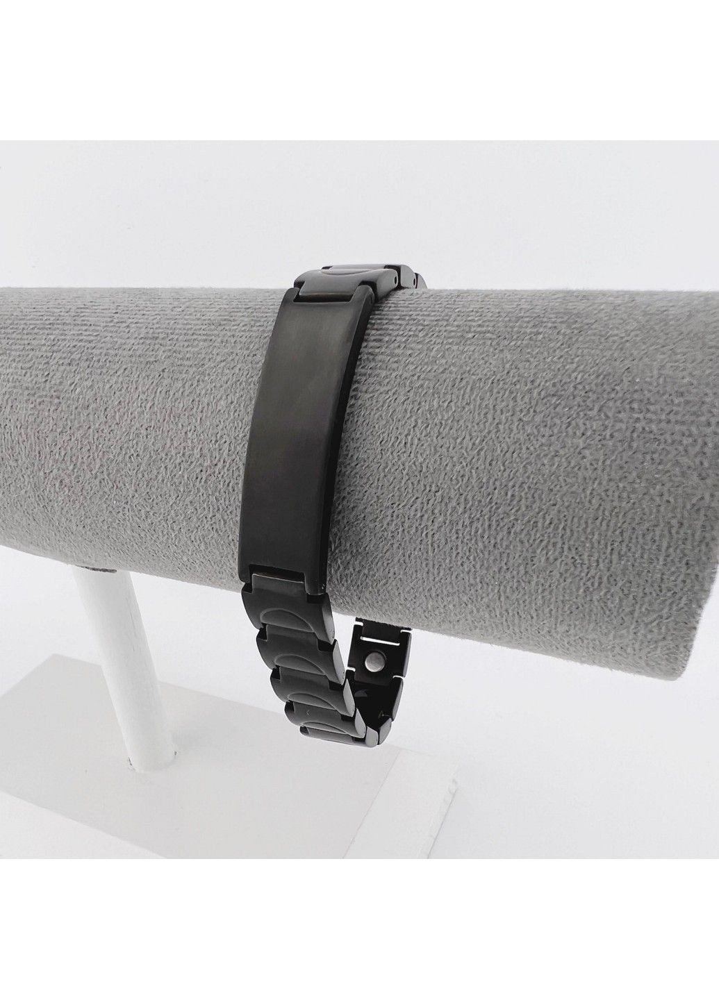 Чоловічий браслет під гравіровку з медичної сталі із магнетитами 21см BS-024 No Brand (299486455)