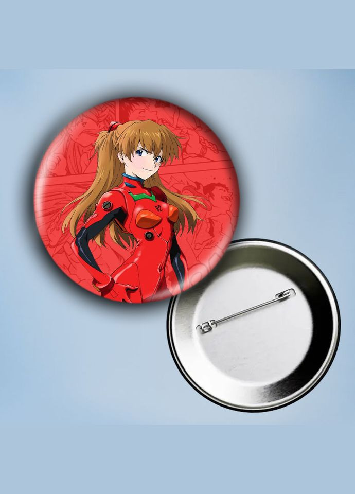 Значок на булавке Аниме Евангелион #4 металлический 56 мм No Brand (304503841)