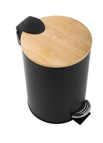 Корзина для мусора VINI BLACK BAMBOO 3л. для ванной комнаты * Yoka (388972250)