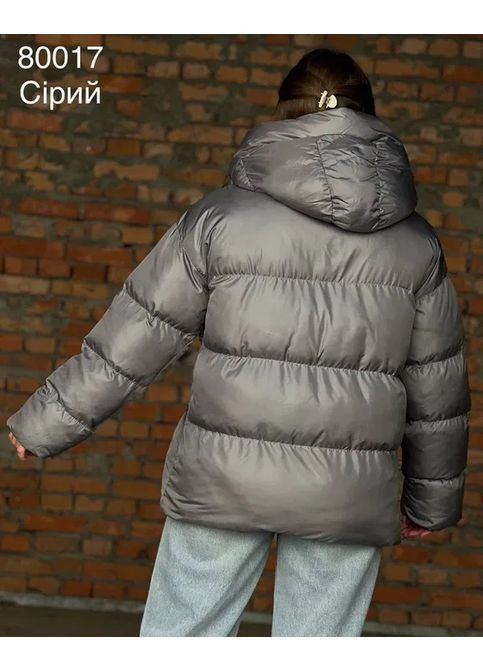 Серая зимняя женская куртка осень еврозима куртка-пиджак No Brand