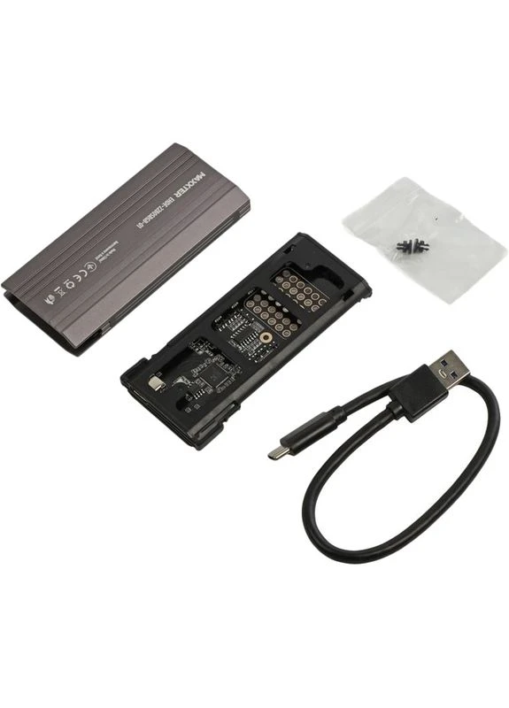 Зовнішня кишеня M.2 (NVMe) USB 3.1 Gen2 RGB (EHDE-2280SRGB-01) Maxxter (402472112)