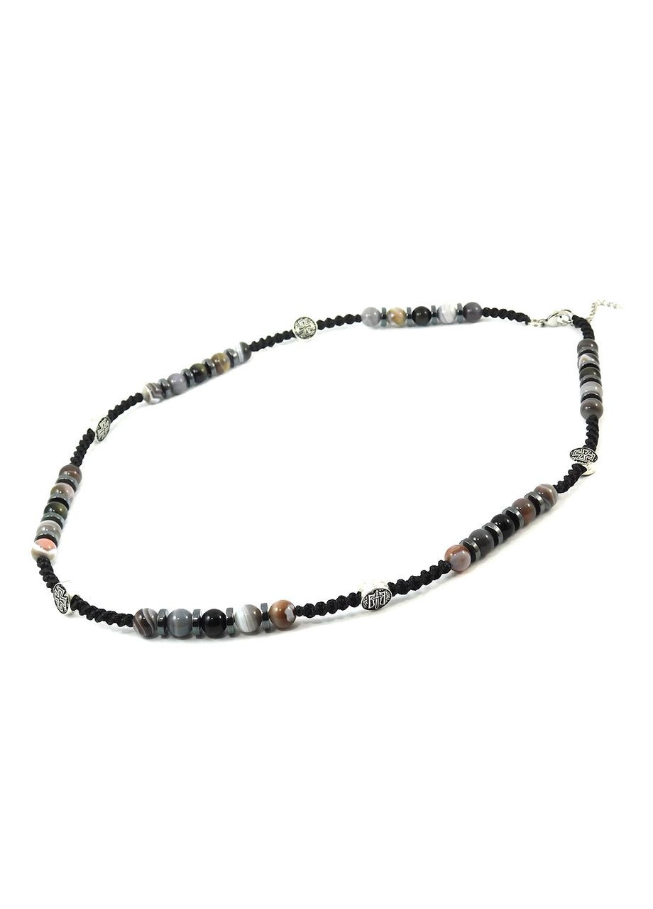 Ожерелье "Сила предков" Агат, Обсидиан, Гематит Fursa fashion (324628802)