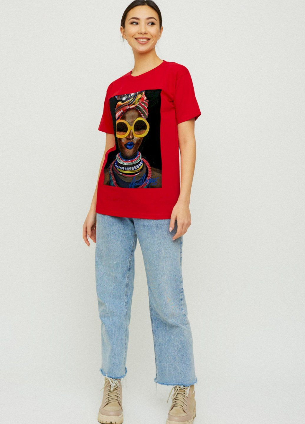 Футболка Boyfriend / air print / YAPPI - (227171560)