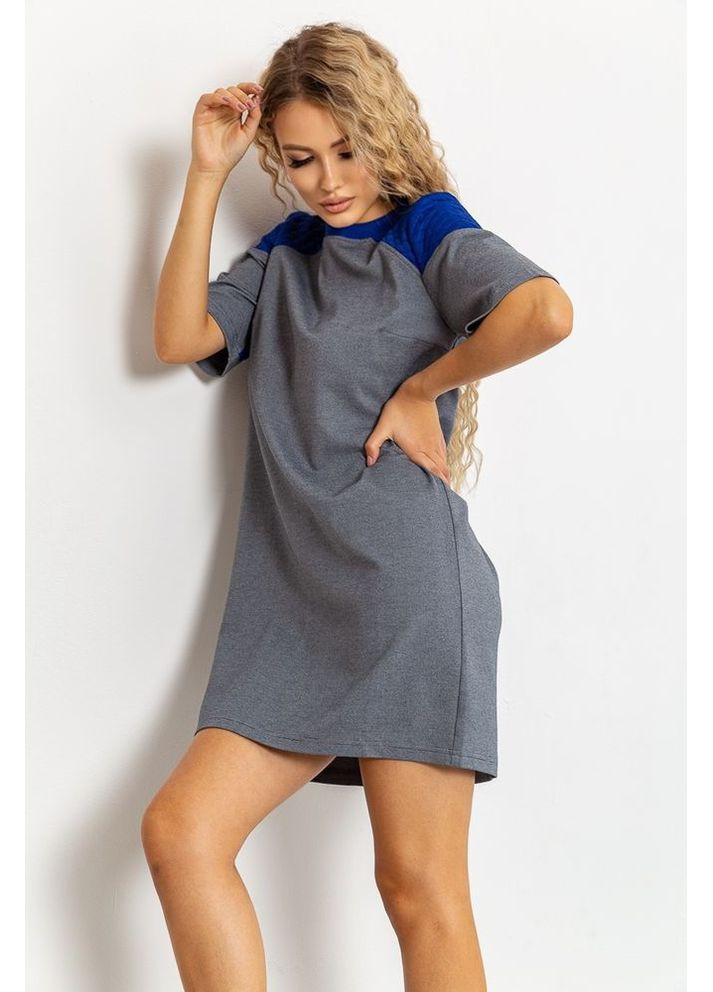 Серо-синее повседневный платье, 167r791 Ager