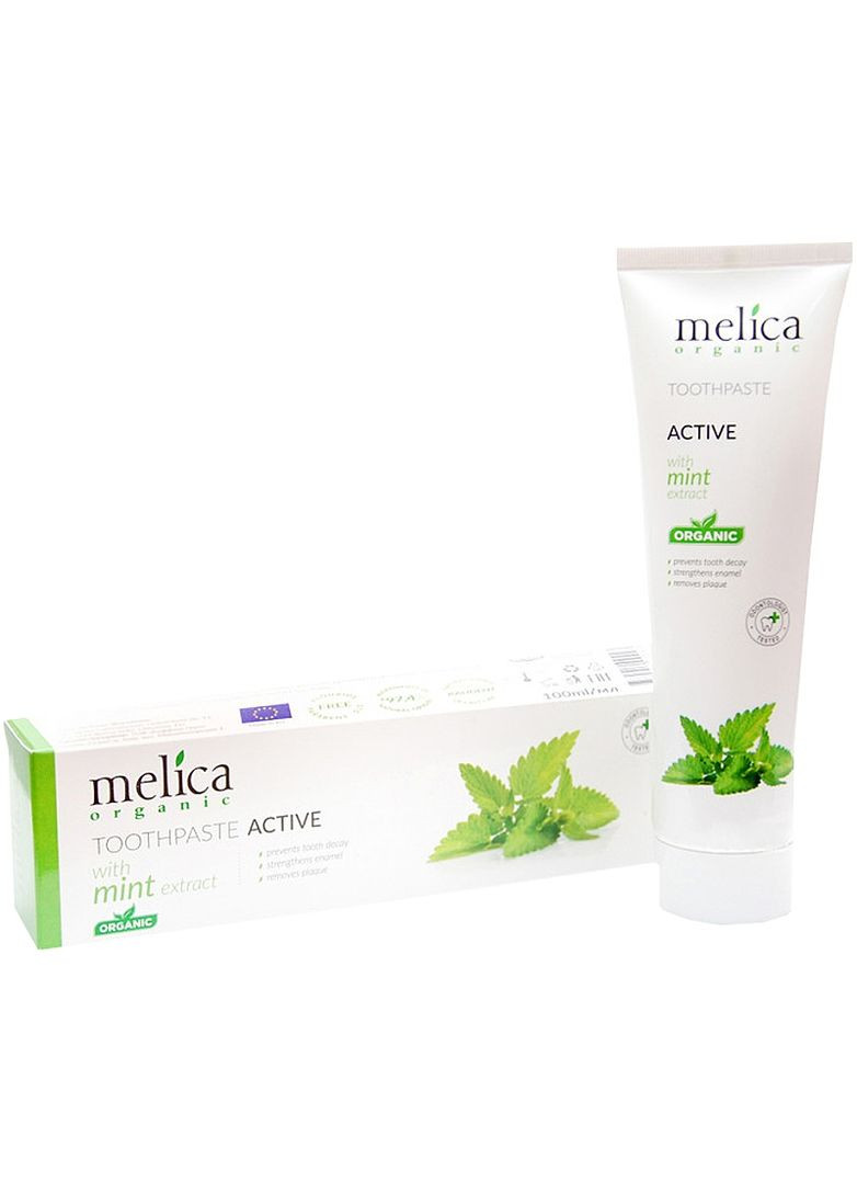Зубна паста з екстрактом м'яти 100ml (2-732063) Melica Organic (369794009)