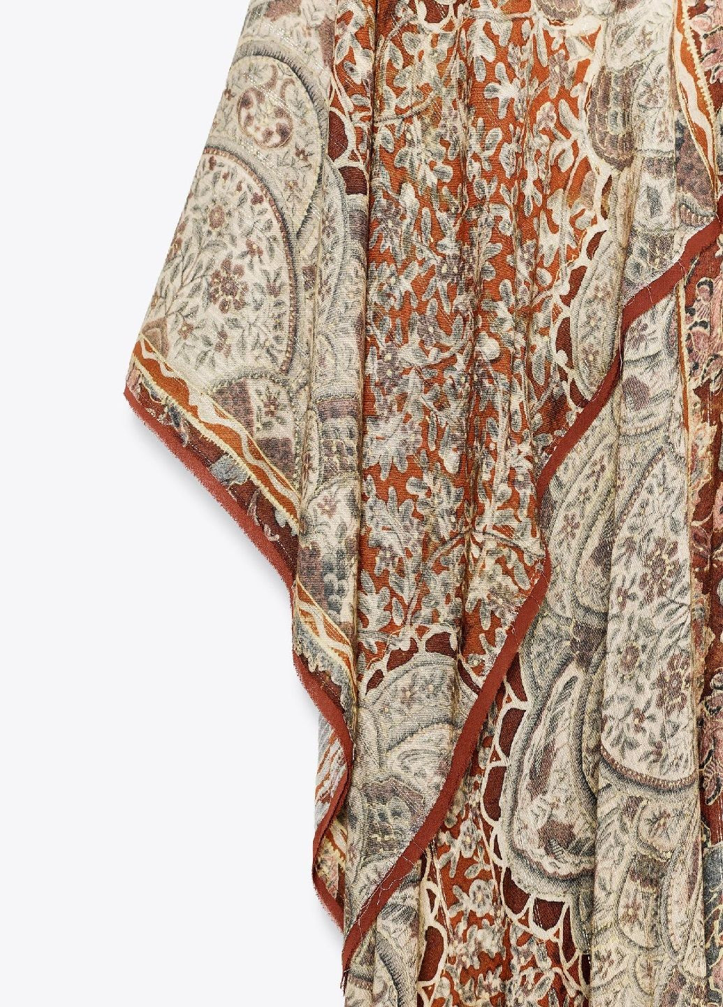 Комбинированное платье Zara с орнаментом