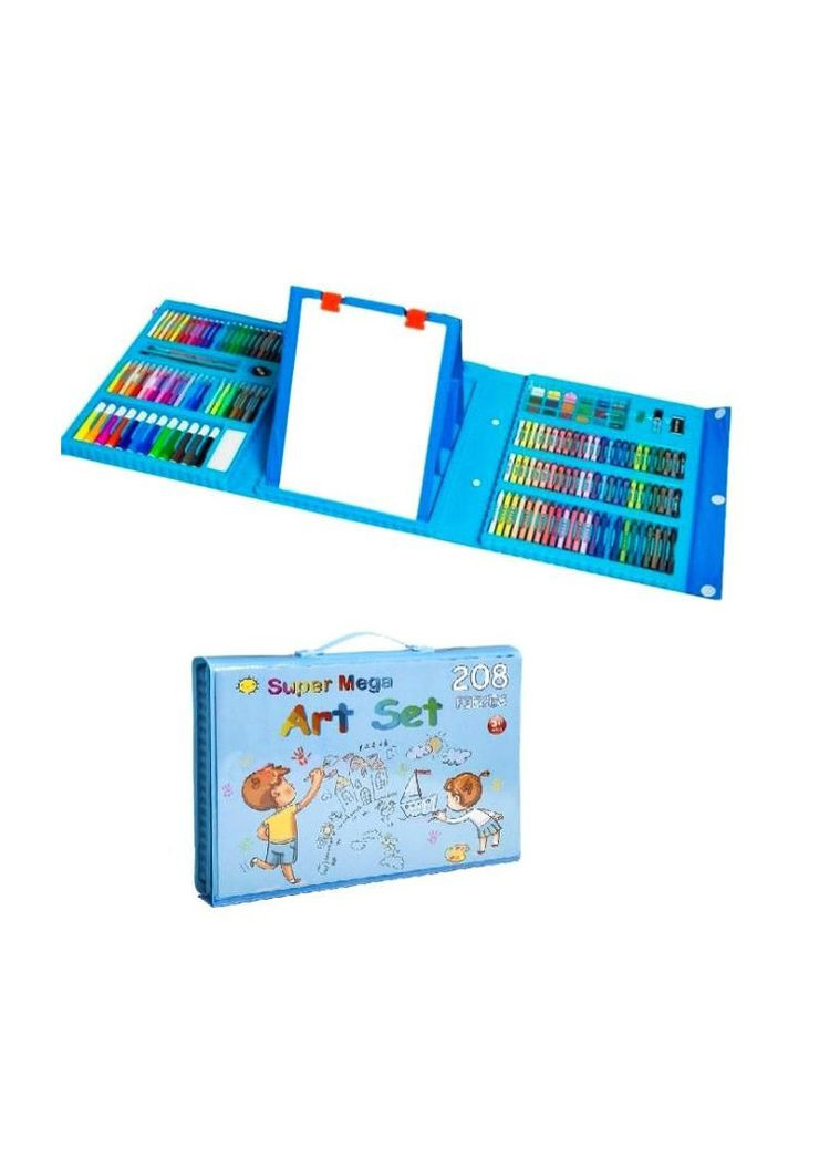 Дитячий набір для творчості та малювання 208 предметів (blue) NS No Brand (282627365)