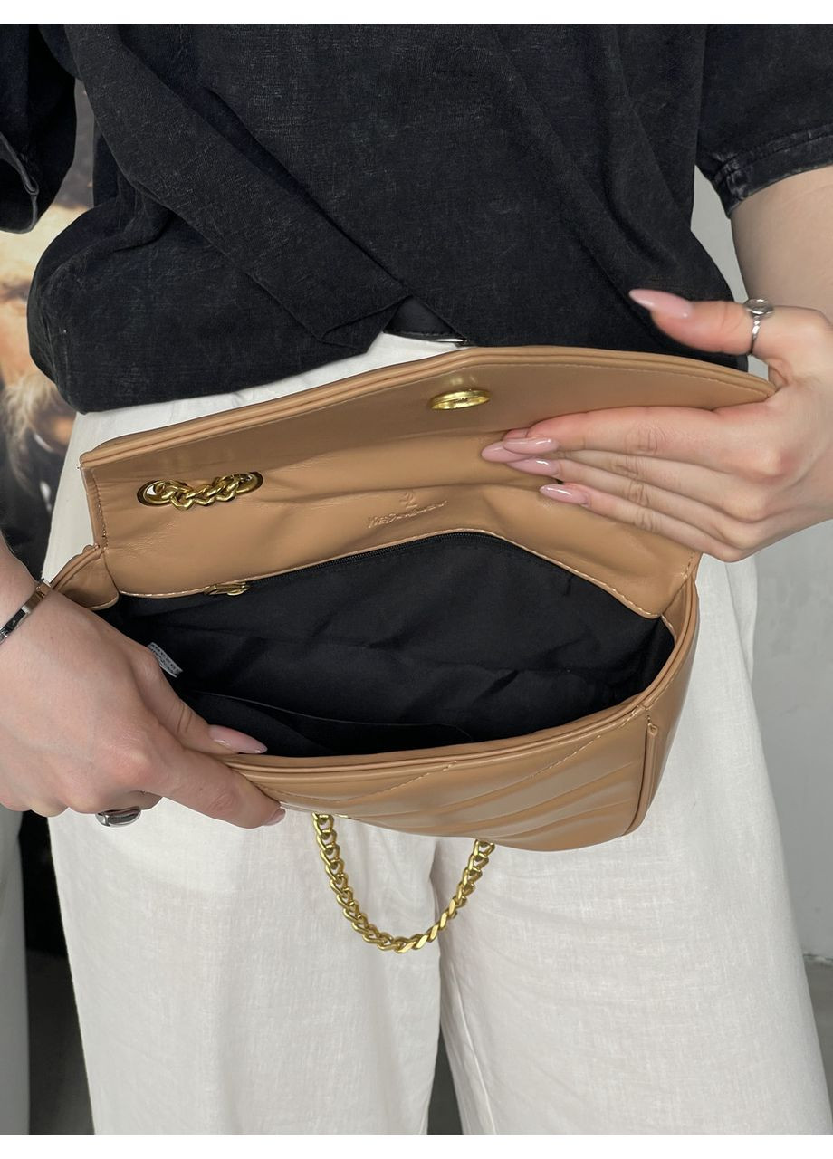 Жіноча сумка Loulou leather bag через плече бежевий Лоран Medium size No Brand (369934936)