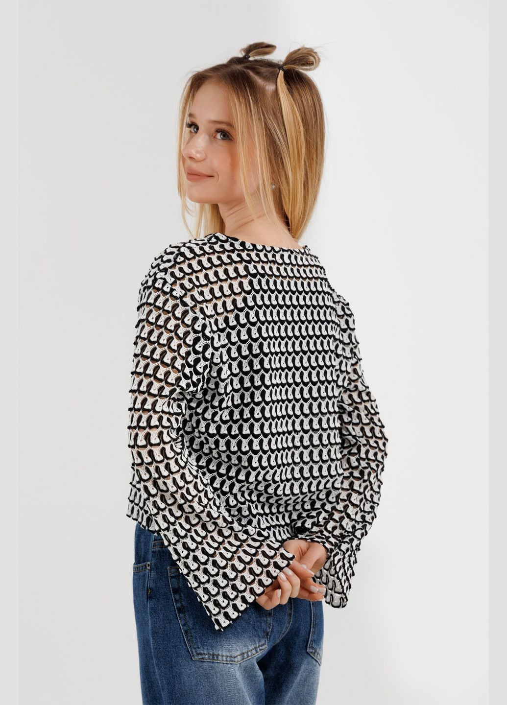 Черно-белый демисезонный повседневный лонгслив DMB