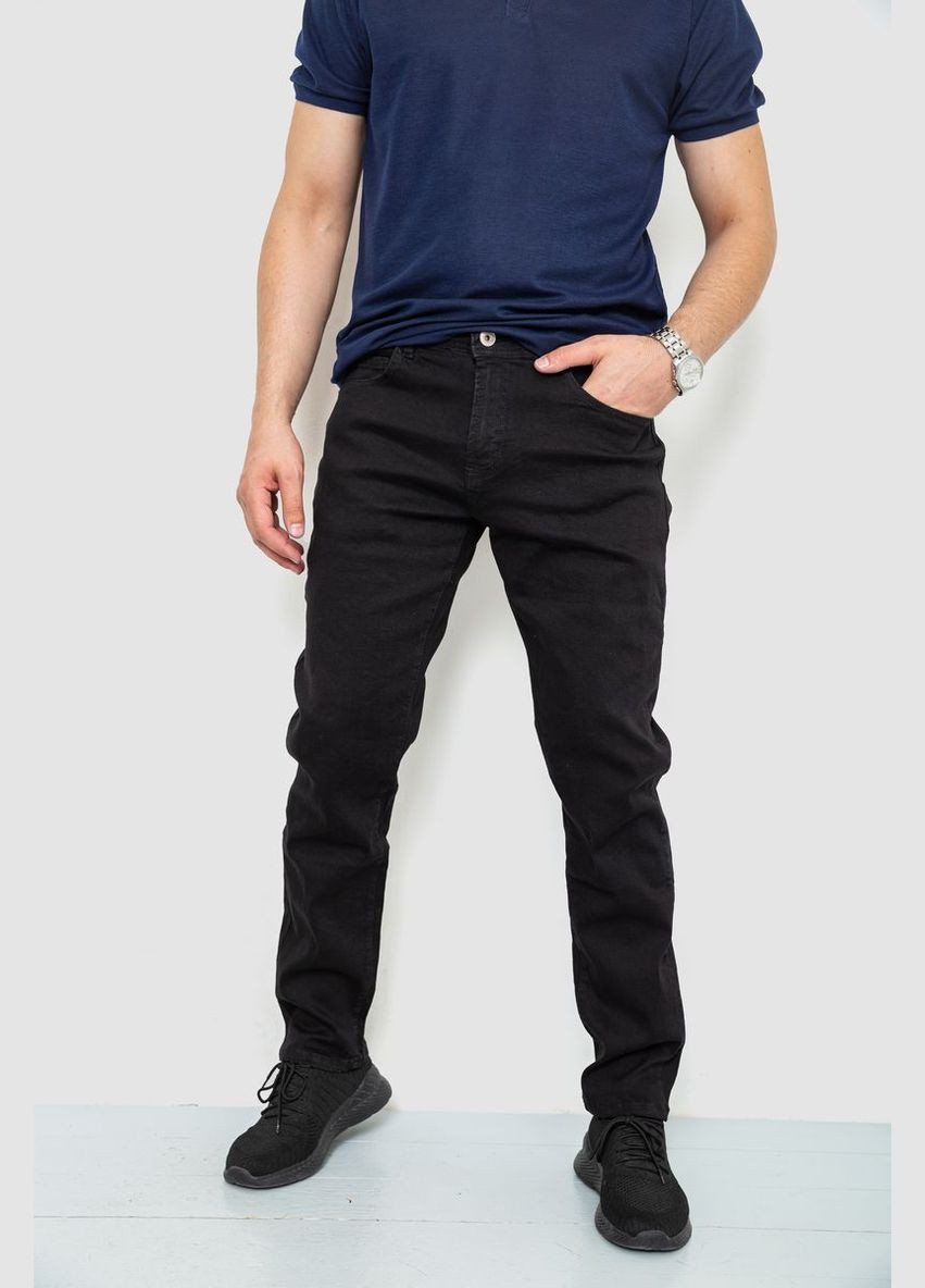 Черные демисезонные джинсы мужские, цвет черный, Ager