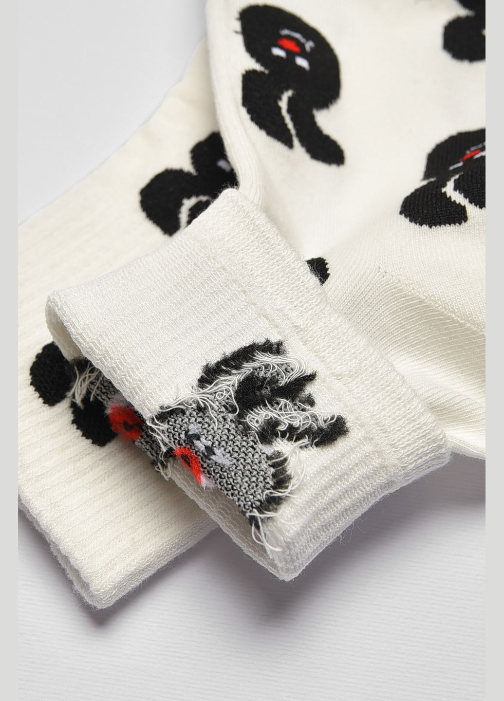 Шкарпетки дитячі демісезонні білого кольору з малюнком Let's Shop (314818169)