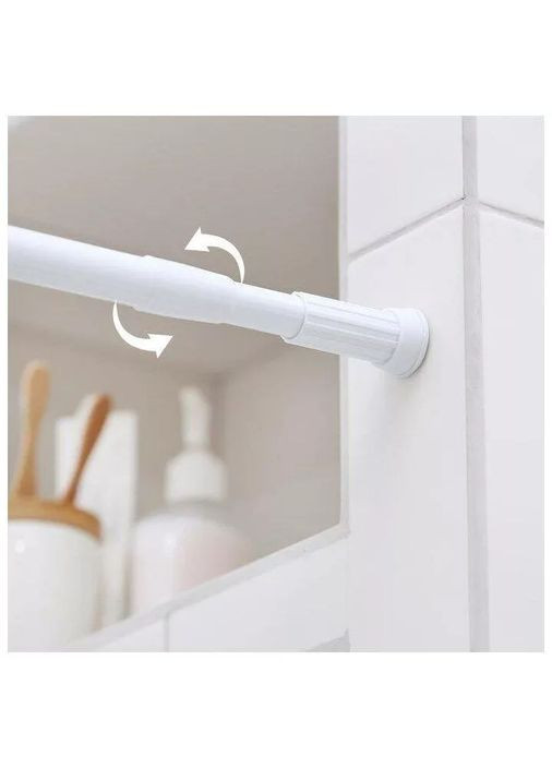 Штанга телескопическая F8923, алюминий, 140-260 см, белый Frap (371881839)