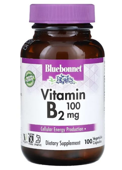 Vitamin B2 100 mg 100 Caps Bluebonnet Nutrition (294058493)