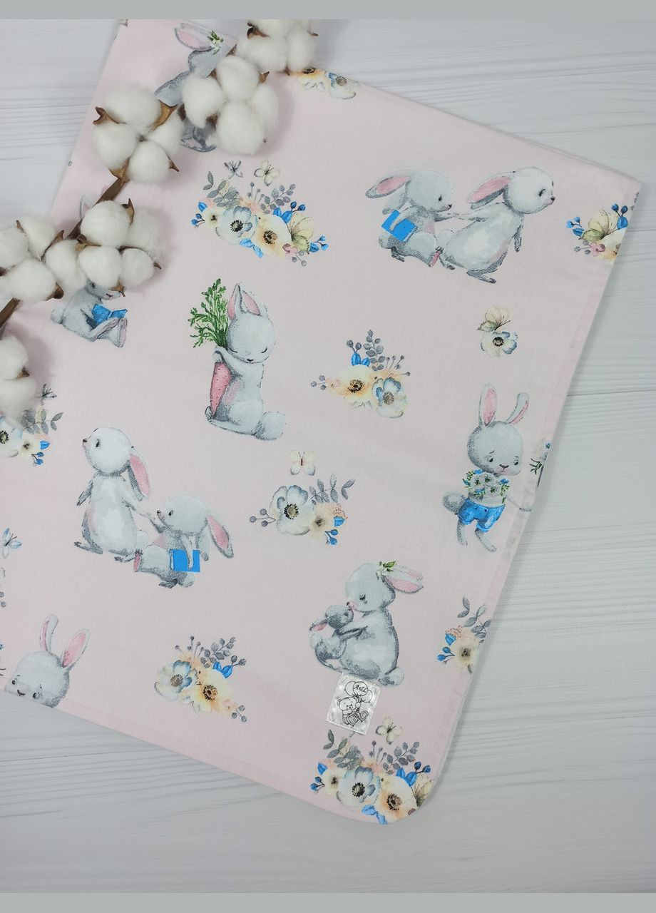 Набір пелюшок для новонароджених a.l.babybox Зайчики в трояндах Рожеві No Brand (308752072)