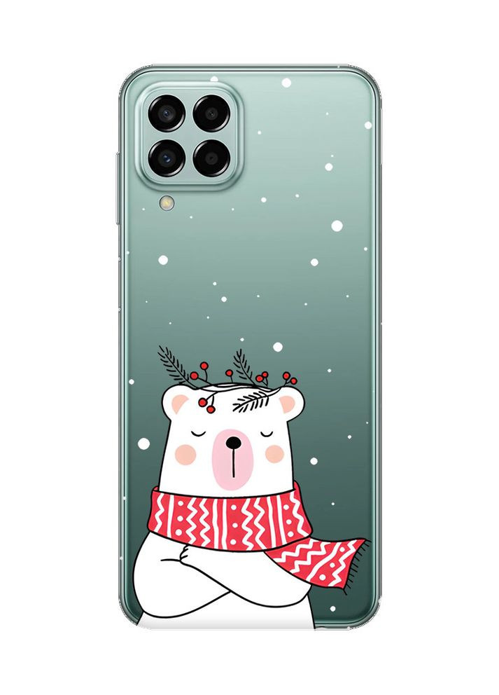 Чехол на Samsung Galaxy M33 5G Медведь в шарфе (новогодний принт 147) Creative (362968629)