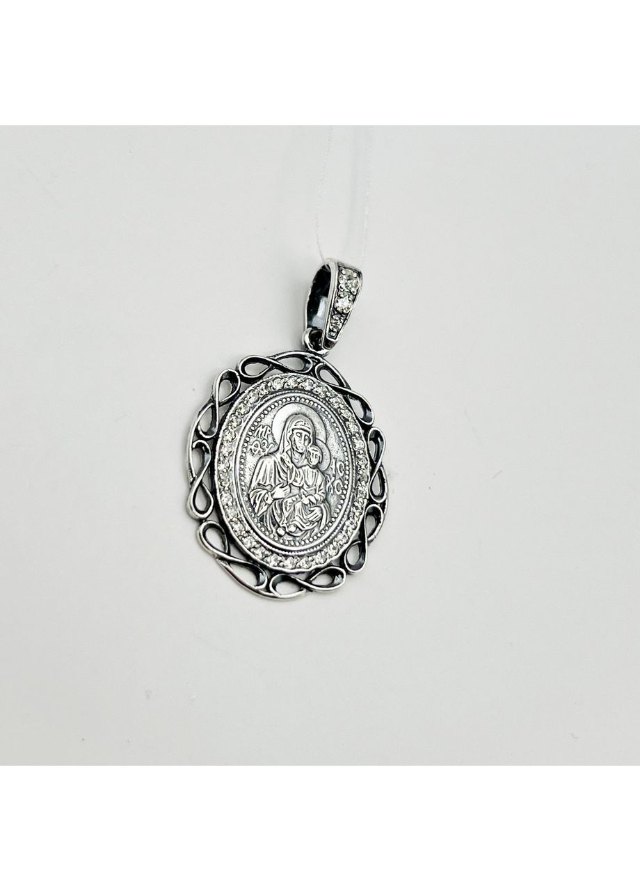 Православна ладанка срібна "Богородиця з немовлям" 2,69 г No Brand (369736818)