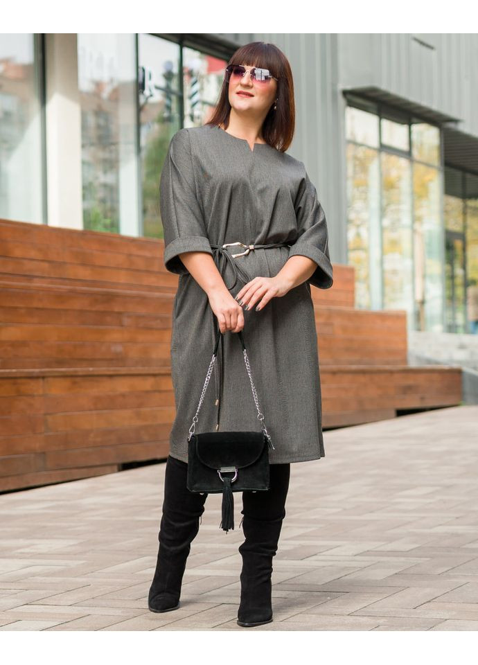 Сіра плаття 145860 Alenka Plus