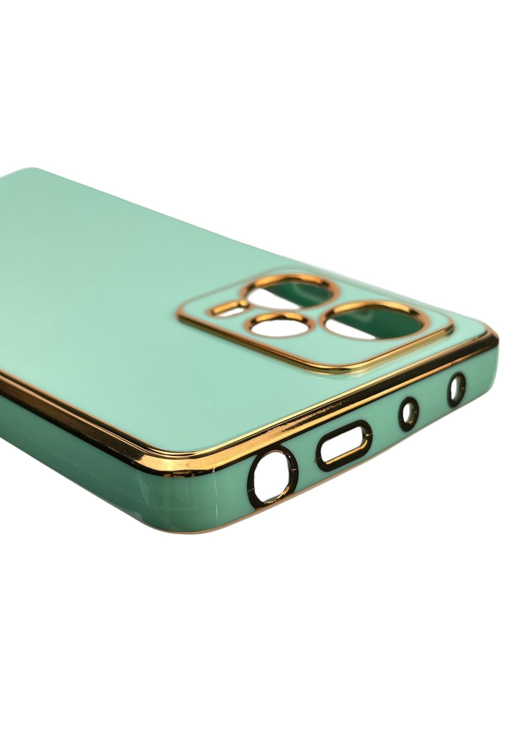 Чохол для Redmi Note 12 Pro Plus 5G глянсовий із золотою окантовкою захистом сяомі редмі нот 12 про плюс бірюзовий Xiaomi (366022513)