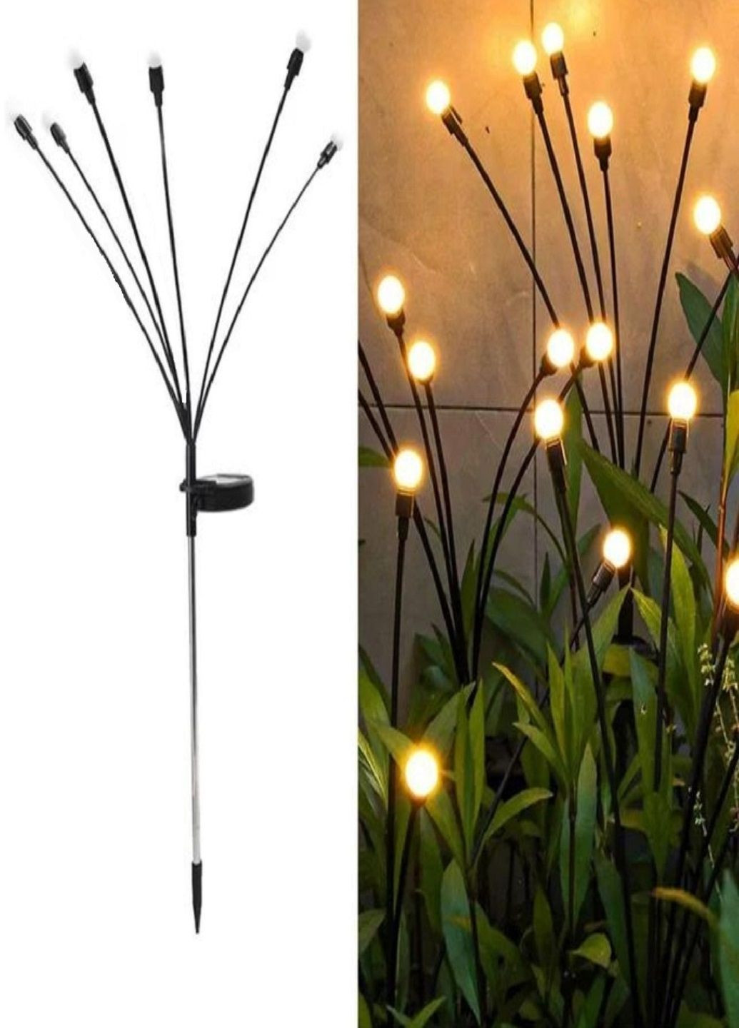 Світильник Лампочка 6 LED Для Саду Декоративний Водонепроникний Ліхтар Для Клумби на Дачу з Датчиком Світла на Сонячній Батареї VTech (324580135)