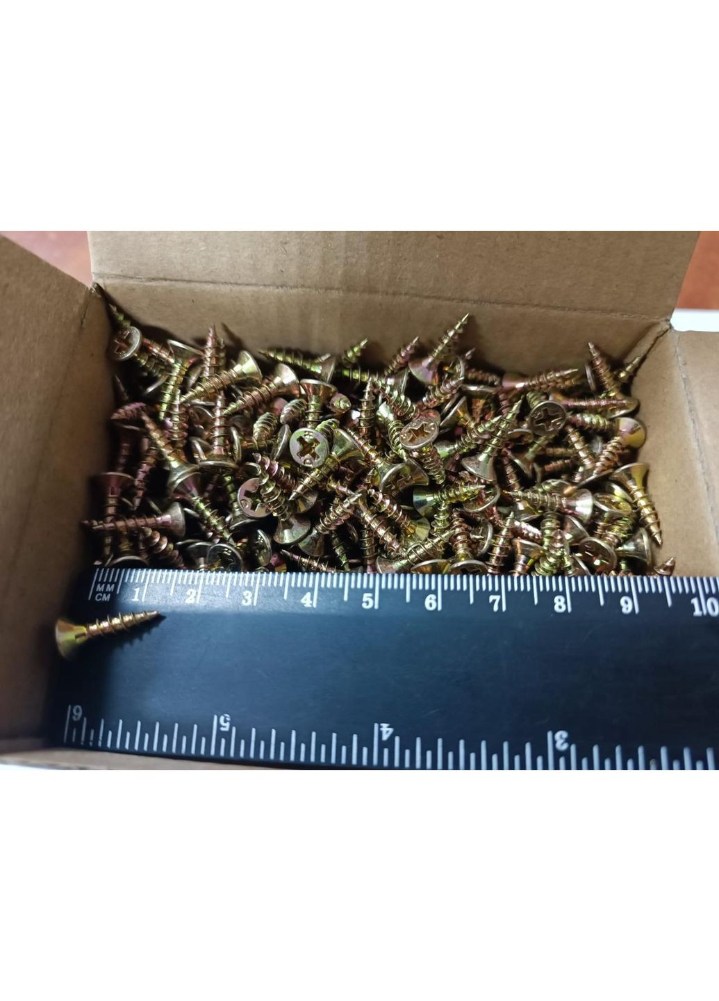 Саморіз універсальний 4×16 мм високоміцний з потайною головкою і повною різьбою для ДВП жовтий цинк (100 шт) Zip-пакет Shenzhen (369717767)